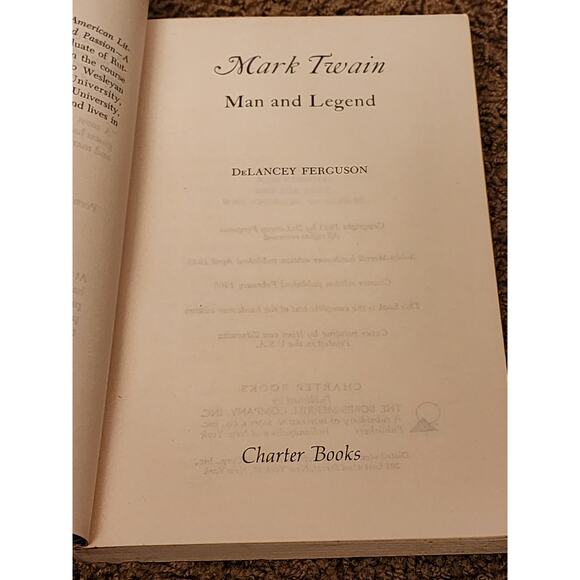 Mark Twain Man And Legend By DeLancey Ferguson Biography Vintage 1963 - Picture 6 of 8